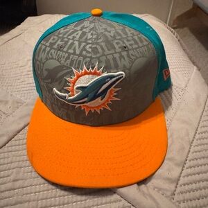 New Era Teal and Orange Miami Dolphins Hat